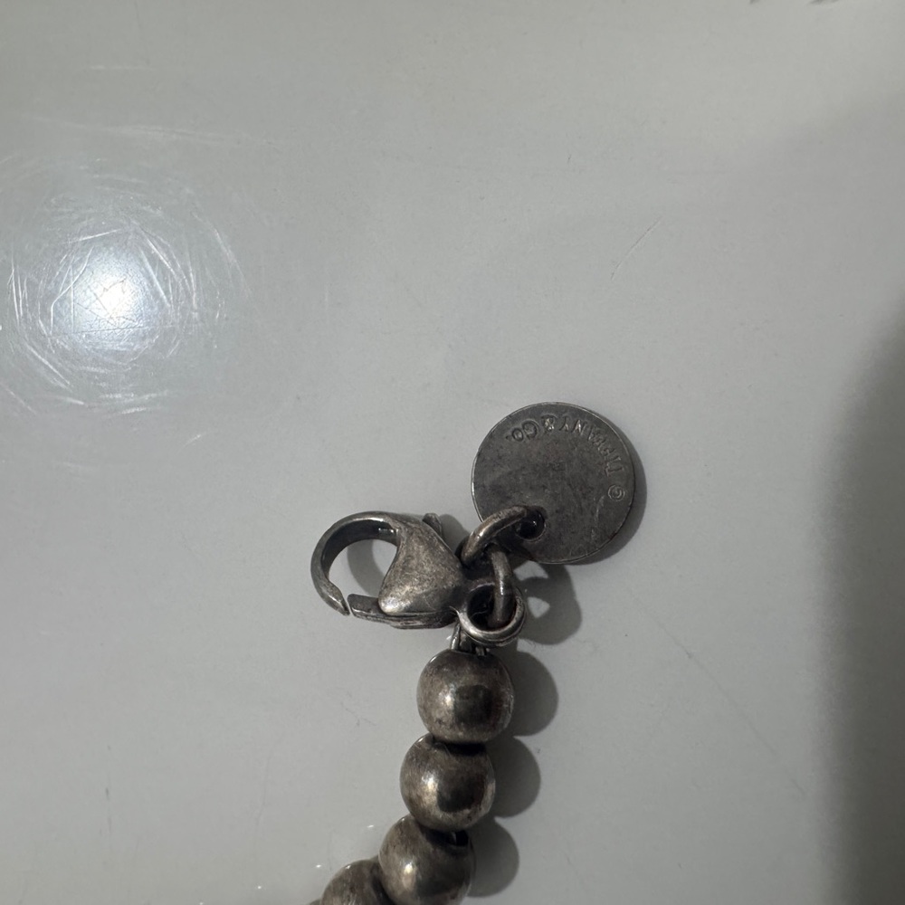 Tiffany & Co. Silver Heart Tag Bead Bracelet - Picture 4 of 7